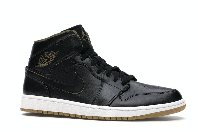 Jordan 1 Retro Mid Black Metallic Gold