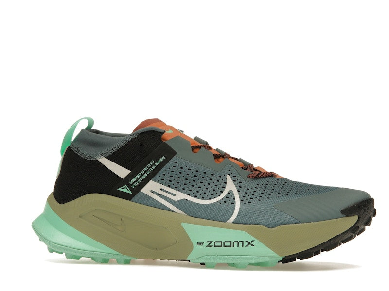 Nike ZoomX Zegama Trail Light Slate Grey Glow Green Bone Black