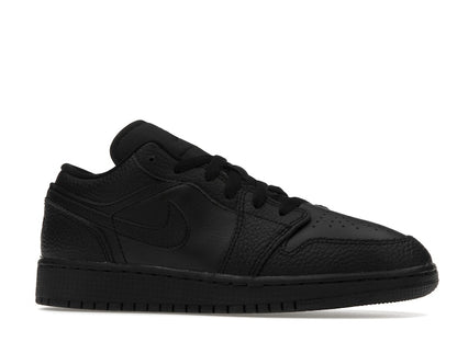 Jordan 1 Low Tumbled Leather Black (GS)