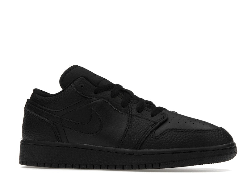 Jordan 1 Low Tumbled Leather Black (GS)