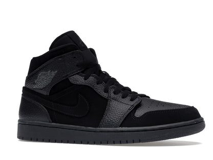 Jordan 1 Mid Black Dark Smoke Grey