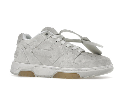 OFF-WHITE Out Of Office OOO Low Tops Vintage Suede Destressed White