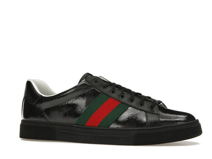 Gucci Ace GG Crystal Canvas Black