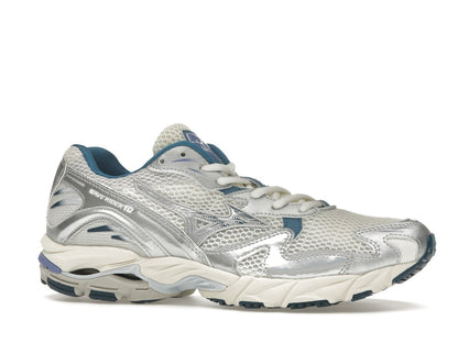 Mizuno Wave Rider 10 White Silver Blue