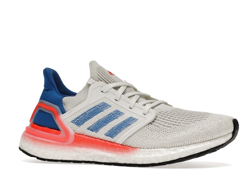 adidas Ultra Boost 20 White Glory Blue Solar Red