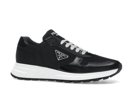 Prada PRAX 01 Sneakers Re-Nylon Brushed Leather Black White