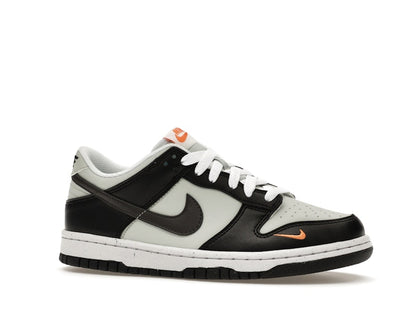 Nike Dunk Low Black Bright Mandarin Mini Swoosh (GS)