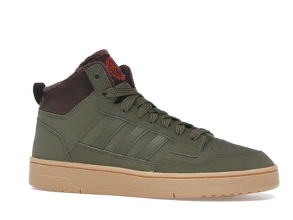 adidas Rapid Court Mid Winterized Olive Strata Shadow Brown Gum