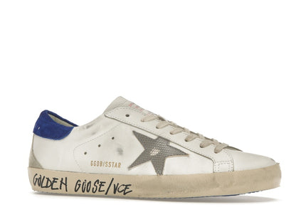 Golden Goose Super-Star White Snake Blue