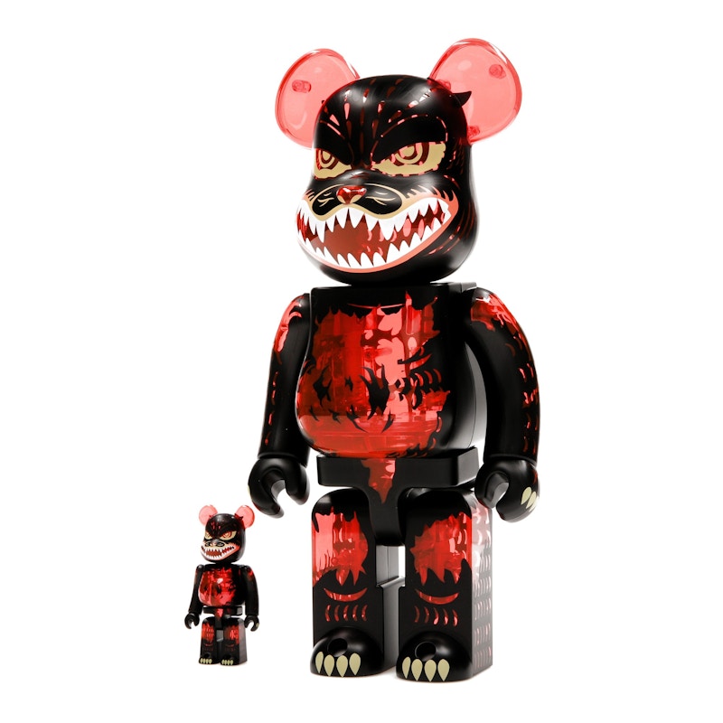 Bearbrick Godzilla VS Destoroyah version Godzilla (Meltdown) 100% & 400% Set Clear Orange Ver.