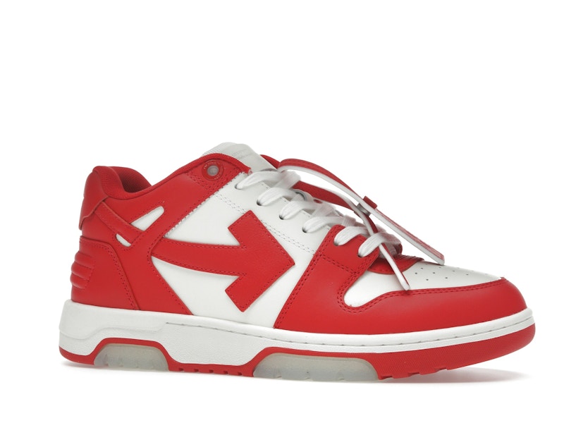 OFF-WHITE Out Of Office OOO Low Tops Red White