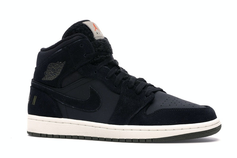 Jordan 1 Mid Black Olive Canvas