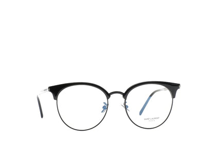 Saint Laurent Round-Frame Acetate Optical Frames Black Black Transparent (SL233F-30002729-001)