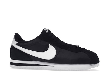 Nike Cortez Basic Nylon Black White-Metallic Silver