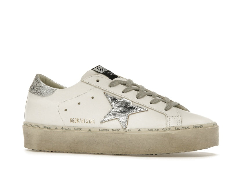 Golden Goose Hi Star White Silver (Women's)