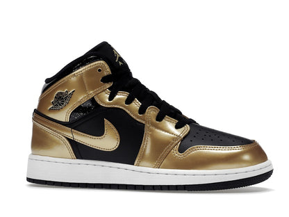 Jordan 1 Mid SE Metallic Gold Black (GS)