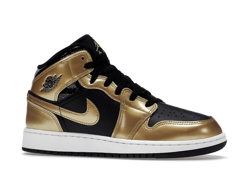 Jordan 1 Mid SE Metallic Gold Black (GS)