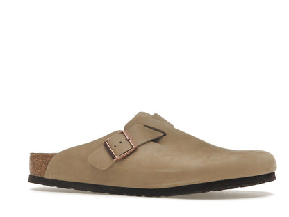 Birkenstock Boston Oiled Leather Tobacco Brown