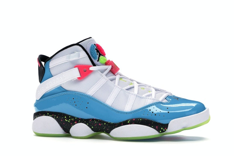 Jordan 6 Rings White Light Blue Fury Cyber