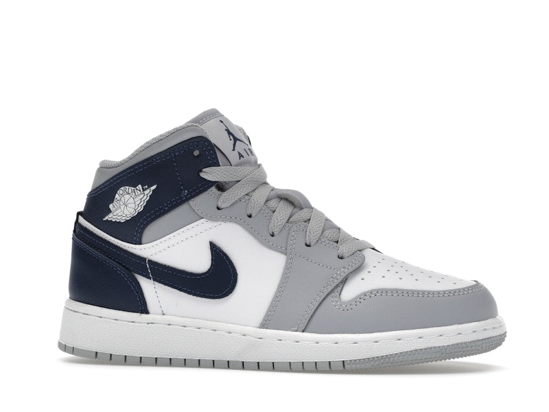 Jordan 1 Mid Wolf Grey Midnight Navy (GS)