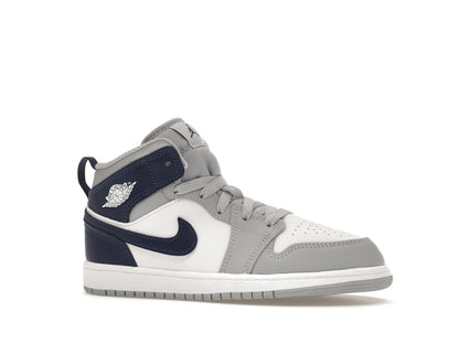 Jordan 1 Mid Wolf Grey Midnight Navy (PS)