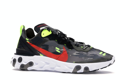 Nike React Element 87 Medium Olive Bright Crimson