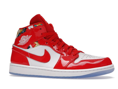 Jordan 1 Mid Barcelona Sweater Red Patent