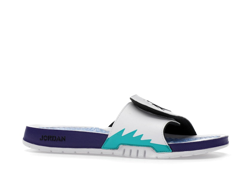 Jordan Hydro 5 Retro Slide White New Emerald Grape Ice Black