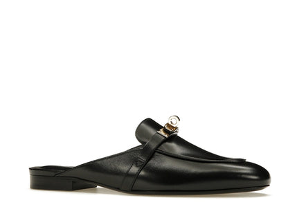 Hermes Oz Mule Noir Goatskin Leather
