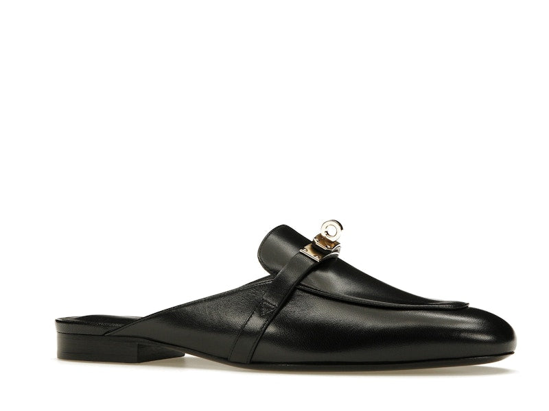 Hermes Oz Mule Noir Goatskin Leather