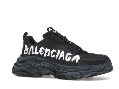 Balenciaga Triple S Black White Graffiti