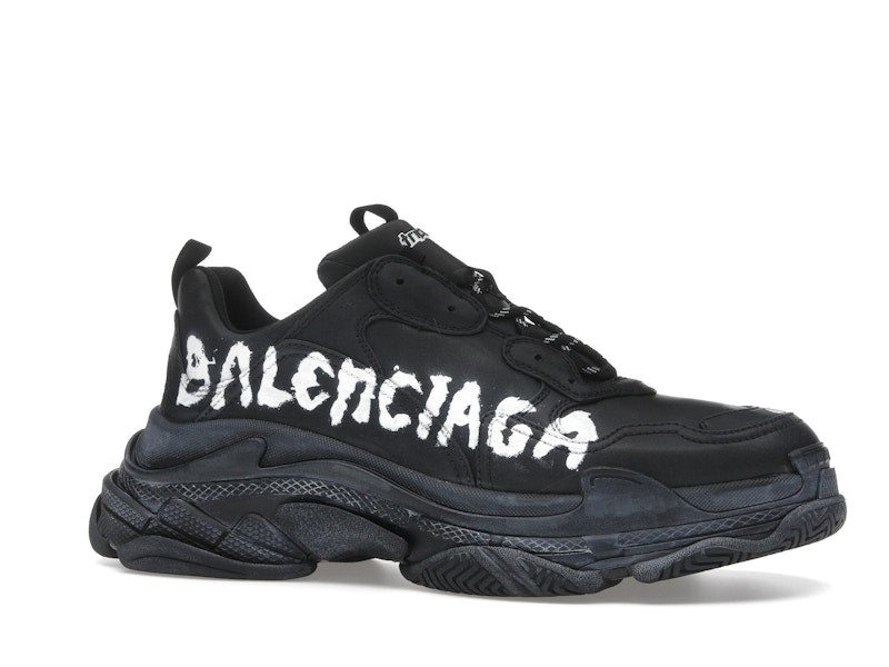 Balenciaga Triple S Black White Graffiti