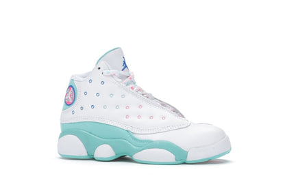 Jordan 13 Retro White Soar Green Pink (PS)