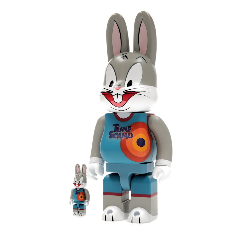Bearbrick x Space Jam: A New Legacy Rabbrick Bugs Bunny 100% & 400% Set Grey