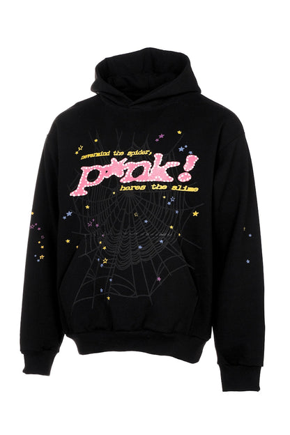 Sp5der P*NK Hoodie Black