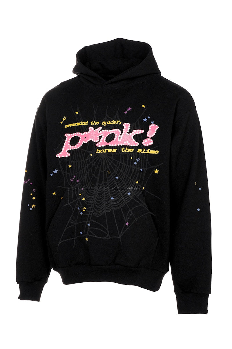 Sp5der P*NK Hoodie Black