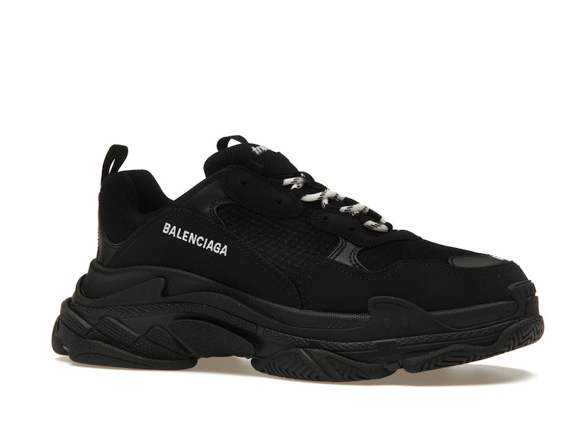 Balenciaga Triple S Black White Laces
