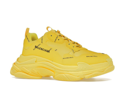 Balenciaga Triple S Allover Logo Yellow
