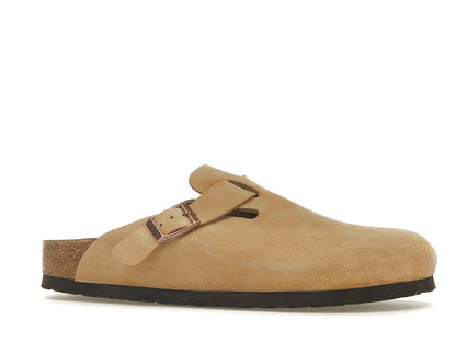 Birkenstock Boston Suede Latte Cream