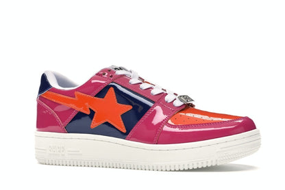 A Bathing Ape Bape Sta Low Color Block Pink Orange Navy