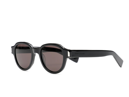Saint Laurent Round-Frame Acetate Sunglasses Black/Black/Black (SL546-30013743-001)