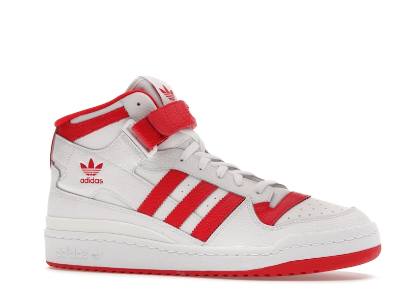 adidas Forum Mid Cloud White Vivid Red
