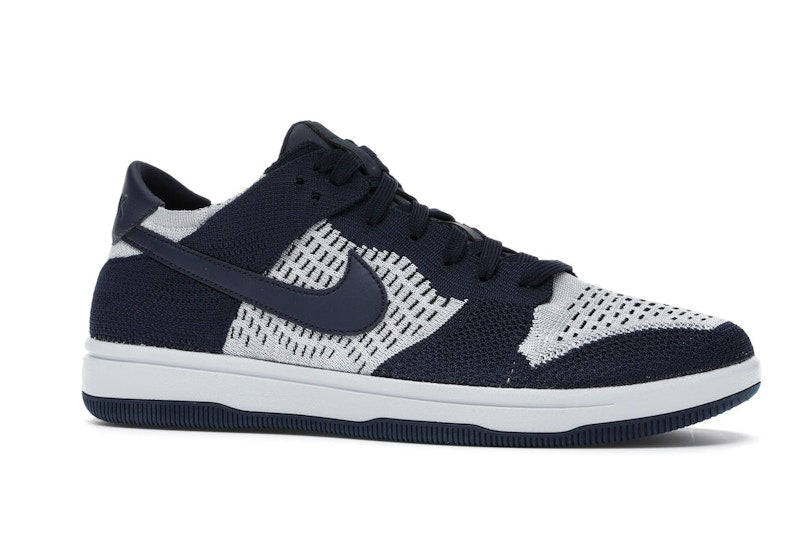 Nike Dunk Low Flyknit College Navy Pure Platinum