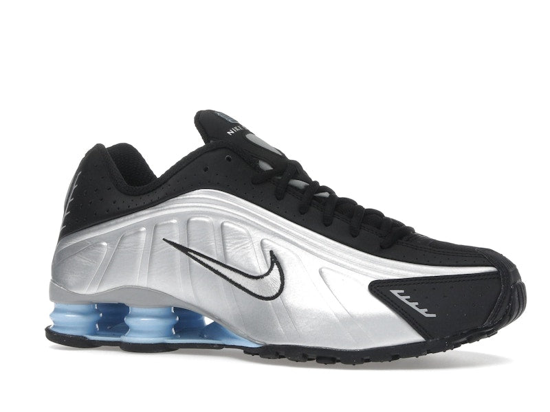 Nike Shox R4 Metallic Silver Black Psychic Blue