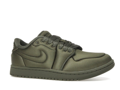 Jordan 1 Low Method of Make Satin Medium Olive (Women's)