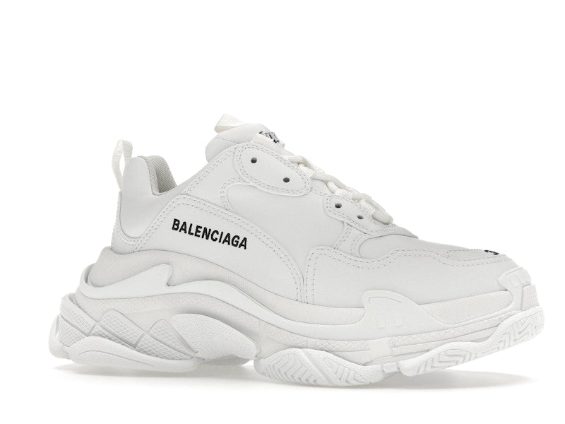 Balenciaga Triple S Synthetic Leather Triple White (Women's)