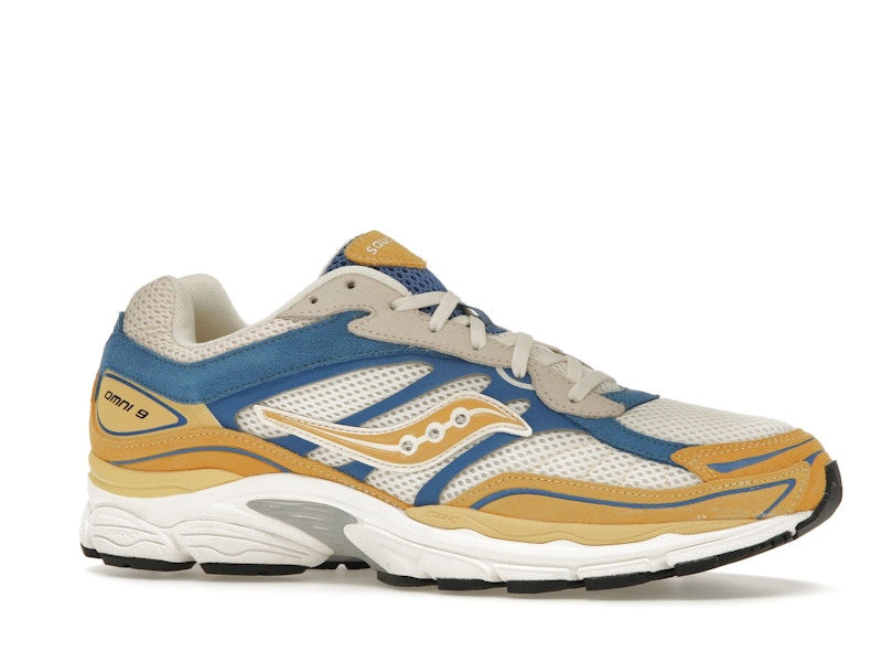 Saucony ProGrid Omni 9 Premium Cream Yellow Royal Blue