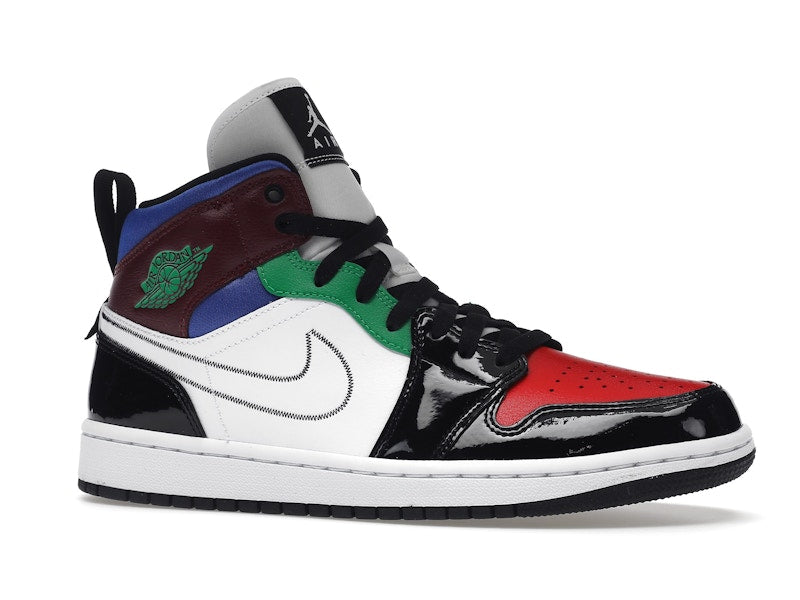 Jordan 1 Mid SE Black White Multi-Color (Women's)