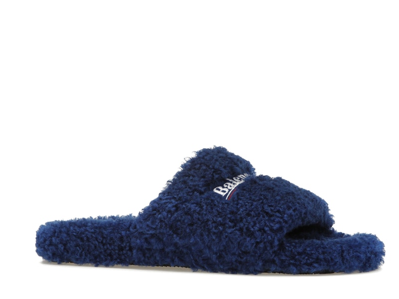 Balenciaga Furry Slide Blue