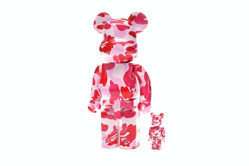 Bearbrick A Bathing Ape ABC Camo 100% & 400% Set Pink